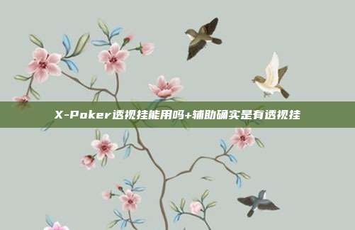 X-Poker透视挂能用吗+辅助确实是有透视挂