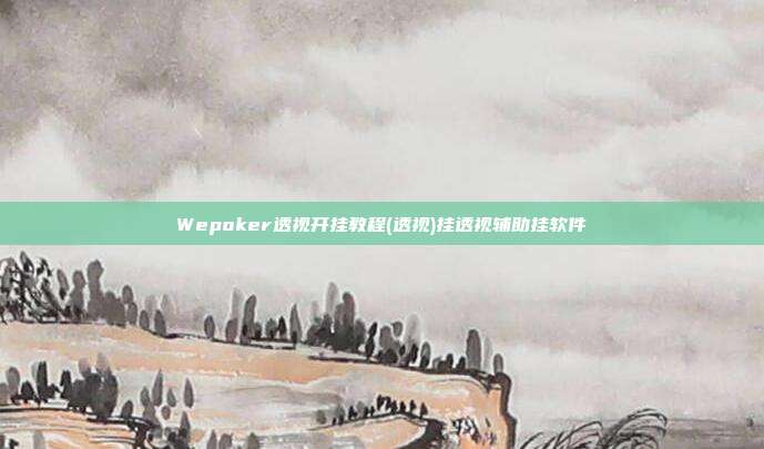 Wepoker透视开挂教程(透视)挂透视辅助挂软件