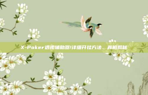 X-Poker透视辅助器!详细开挂方法、真相揭秘