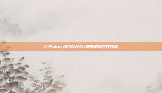 X-Poker透视挂开挂+辅助透视软件教程