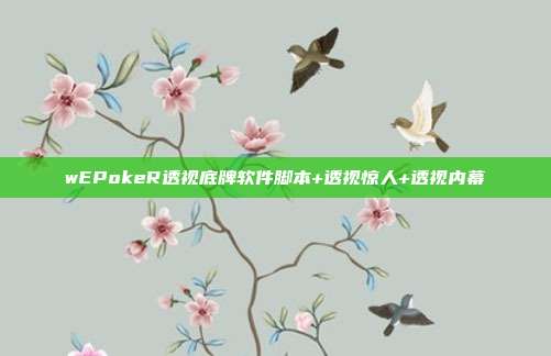 wEPokeR透视底牌软件脚本+透视惊人+透视内幕