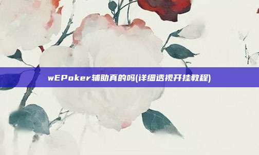 wEPoker辅助真的吗(详细透视开挂教程)