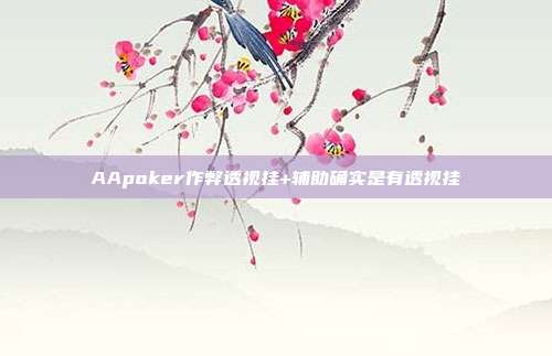 AApoker作弊透视挂+辅助确实是有透视挂