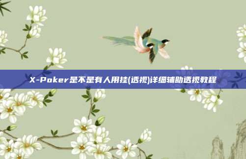 X-Poker是不是有人用挂(透视)详细辅助透视教程