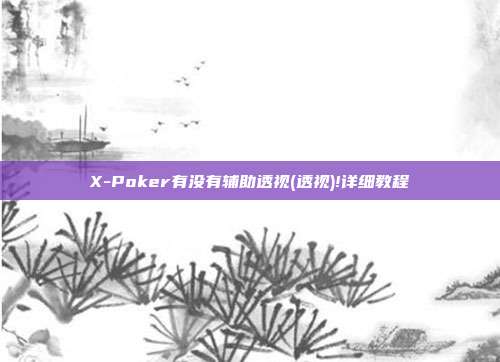 X-Poker有没有辅助透视(透视)!详细教程