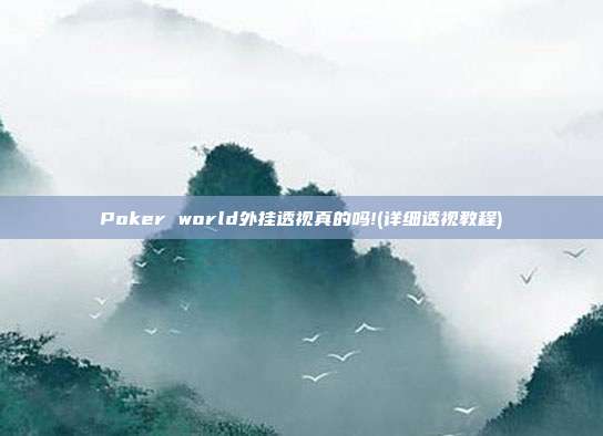 Poker world外挂透视真的吗!(详细透视教程)