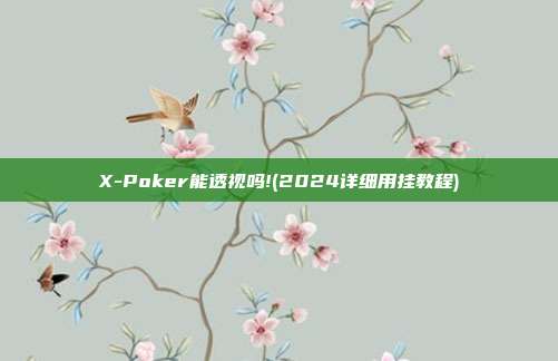 X-Poker能透视吗!(2024详细用挂教程)