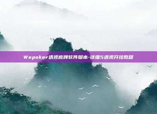 Wepoker透视底牌软件脚本-详细5透视开挂教程