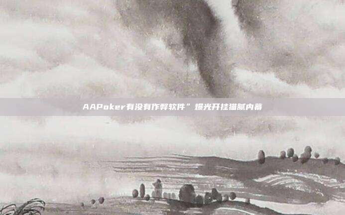 AAPoker有没有作弊软件”爆光开挂猫腻内幕