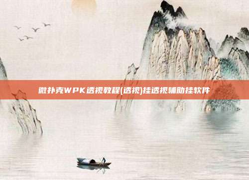 微扑克WPK透视教程(透视)挂透视辅助挂软件