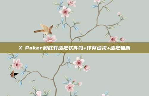 X-Poker到底有透视软件吗+作弊透视+透视辅助