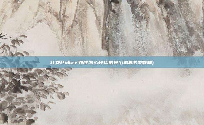 红龙Poker到底怎么开挂透视!(详细透视教程)