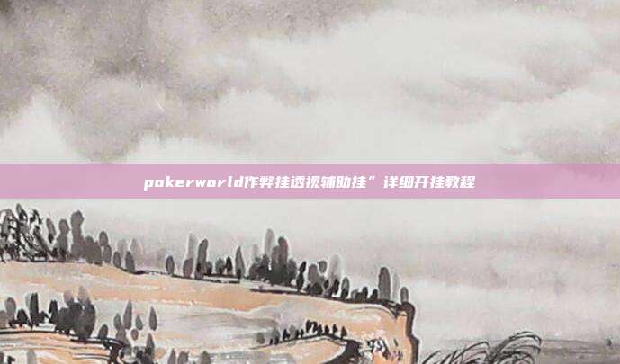 pokerworld作弊挂透视辅助挂”详细开挂教程