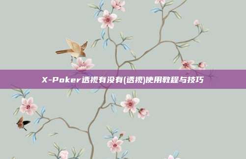 X-Poker透视有没有(透视)使用教程与技巧