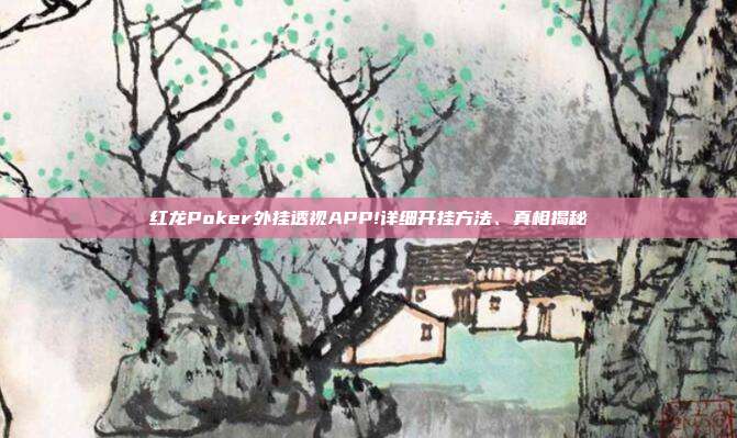 红龙Poker外挂透视APP!详细开挂方法、真相揭秘