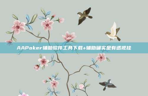 AAPoker辅助软件工具下载+辅助确实是有透视挂