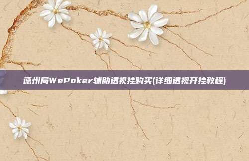 德州局WePoker辅助透视挂购买(详细透视开挂教程)