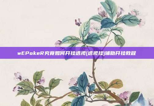 wEPokeR究竟如何开挂透视(透视挂)辅助开挂教程