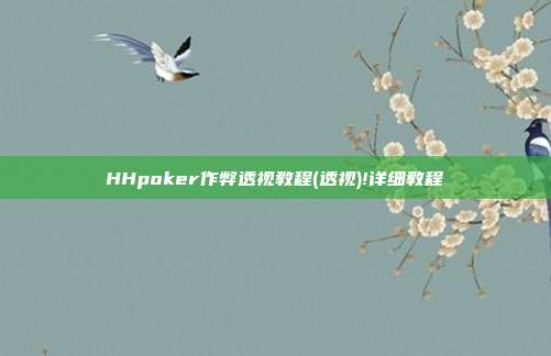 HHpoker作弊透视教程(透视)!详细教程