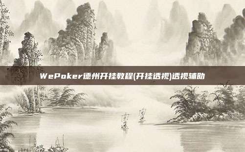 WePoker德州开挂教程(开挂透视)透视辅助