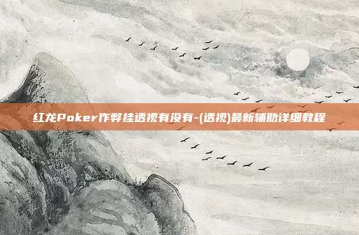 红龙Poker作弊挂透视有没有-(透视)最新辅助详细教程