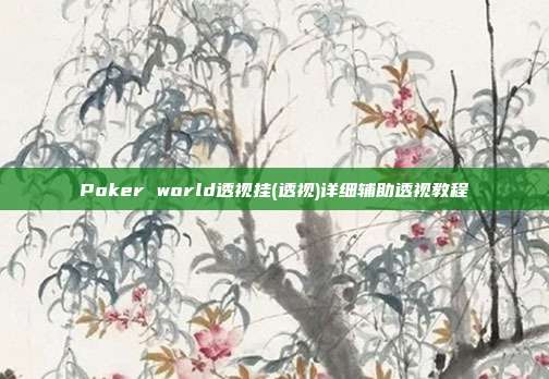 Poker world透视挂(透视)详细辅助透视教程