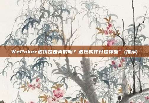 WePoker透视挂是真的吗？透视软件开挂神器”(推荐)