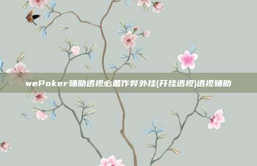 wePoker辅助透视必备作弊外挂(开挂透视)透视辅助