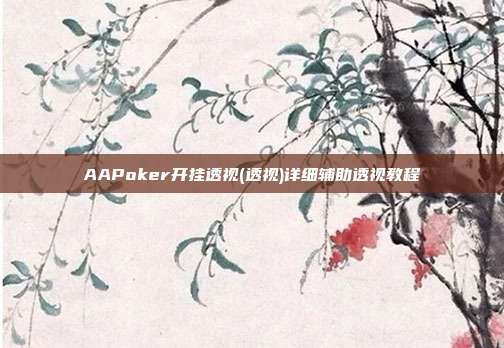 AAPoker开挂透视(透视)详细辅助透视教程